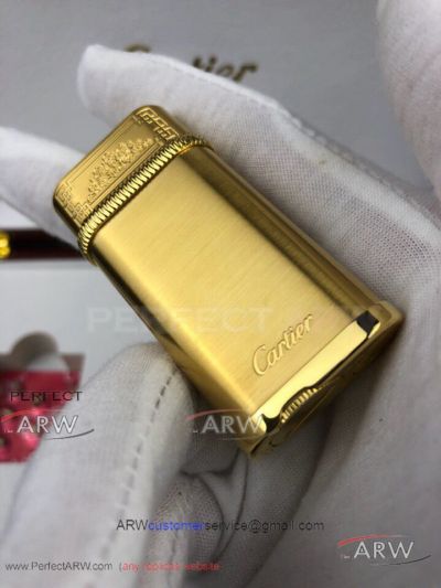 ARW 1:1 Replica Cartier Limited Editions Yellow Gold Jet lighter All Gold Lighter